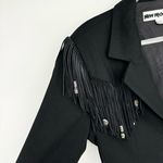 New Frontier Fringe Western Black Jacket Blazer Size Medium Wool Photo 3