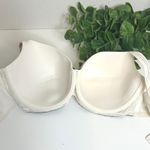 Cacique  NWT Modern Lightly‎ Lined Balconette Bra Size 46C Stripe Black Lace Photo 3