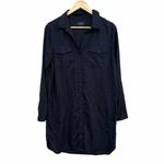 Lucky Brand  Black Shirt Dress long sleeve size medium Photo 5