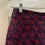 Loft  Purple/Pink Print Cotton Aline Pencil Skirt 6 Photo 4