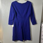 Eliza J NEW ‎ Cobalt Blue 3/4 Sleeve V-Neck Fit & Flare Dress Photo 3