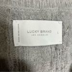 Lucky Brand cable knit v-neck eyelash sweater gray womens size large winter cozy Photo 4