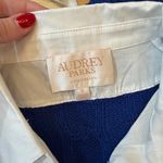 Audrey Parks x Francesca's Blue Cable Knit White Collar Sweater Dress Photo 2