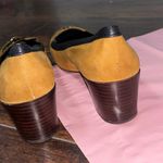 Tory Burch gold buckle brown suede kitten block heels Photo 2