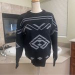 WOMENS MEISTER grey black??SKI SWEATER Large grey HONG KONG 100% new wool Photo 6