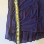 Deletta  Shirt Womens L Sleeveless Black Tunic Tank Ruffle Back Detail Small Photo 9