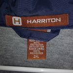 Harriton Navy 2X Windbreaker Gray Lined Rain Jacket Plus Blue Photo 2