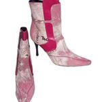 Donald Pliner Pink White Black Baby Calf Leather Boot Shoe New HairCalf $650 NWT Size 6.5 Photo 2