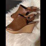 EXPRESS Stylish Leather Slingback Heels - Brown size 9 Photo 4