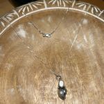 Sterling Silver Mother of Pearl Leaf 925  Necklace Photo 2