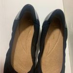 Clarks EUC Candra Glow Black Suede Leather Cap Toe Bow Slip On Flats Size 6.5M Photo 1