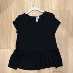 Francesca's  Black Peplum Shirt - XS Photo 0
