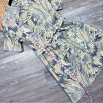 Soft Surroundings ‎ linen Hawaiian print dress w/ waist tie Photo 3