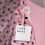 Luxe Wave NWT Size S Pink Heart Patterned Dress Photo 13