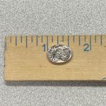 Unique Sterling Silver Oval Charm Pendant Goddess Greek Coin Head Mythology Photo 2