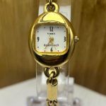 Timex Essentials Gold Oval Watch – Chain Link Bracelet, Vintage Style Size 6 Photo 1