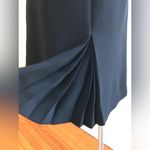 Tahari Black Belted SS Midi Dress With Split In Back Pleat Sz. 6 Photo 6