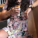 Apricot Lane Flower Deep V Neck Wrap Dress Photo 0