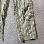 BeachLunchLounge Green & White Striped Cotton & Linen Blend Casual Pant XS NWT Photo 1