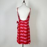 Farm Rio NOWT  Linen blend Copabanana Wrap Mini Dress Red Pink Size XS Photo 11