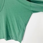 Anthropologie  Dina V Neck Oversized Textured Top Green Moss Size Medium Photo 6