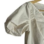 Zac Posen Z Spoke White Short Puff Sleeve V Photo 3