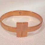 Closed Hinge Gold Tone Bangle Photo 0