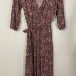 Knox Rose  Women's Floral Wrap Maxi Dress Dusty Mauve Size Medium Photo 0