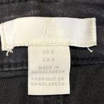 H&M Women's Black Wash Cuffed Mid Rise Slim Fit Casual Denim Jeans Shorts Size 0 Photo 3