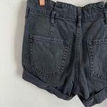 Hollister High Rise Mom Shorts Cuffed Hem Black Wash Fade 26 Photo 3