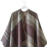 NWOT Kollie Moore Women's Color Block Shawl Long Sweater Coat Scarf One Size Brown Photo 2