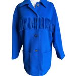 VTG Clifford & Willis Coat Royal Blue Fringe Trim Boho Chic Cowgirl Ranch Style Size XL Photo 1