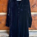 Vince  Midnight Blue Velour Dress Size Small Photo 0