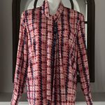 Gracia  Aztec Print Long Sleeve Button Down Top, Size L New w/Tag $92 Photo 3