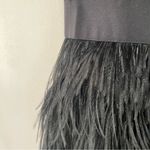 Bebe  Isis Lace Feather Strapless Bustier Cocktail Black Mini Dress Photo 3