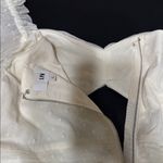 LPA  Cream Sheer Blouse with Ruffle Detail Open Front Size Large Photo 9