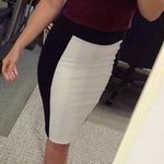 Forever 21 Black & Cream Pencil Skirt Small Photo 1