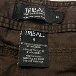 Bermuda Tribal  Shorts Women’s Size 6 Brown Flap Button Pockets in Back Photo 4