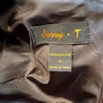 Jerry T Little Black Dress Sleeveless Midi Pleated Skirt V Neck With Flower Size M Photo 5