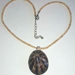 Wooden Seed Bead Beaded Boho Shell Pendant Necklace Photo 0