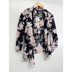 Jessica Howard Jessica Howard Light Jacket Size 12 Petite Black Pink Open Front NEW Photo 2