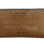 Miu Miu Authentic  Leather Tan Zippy Wallet Photo 0