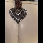 Brighton Bug Braided Leather Cream Handbag Purse Tote 14”x10.5”x5” Photo 9