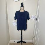 Brooks Brothers NTM: Vintage  Short Sleeve Navy with Delicate Floral Top Sz Large Photo 1