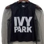 Ivy Park NWT Black Festival Tulle Top XXS Photo 6