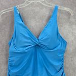 Time and Tru Blue Crisscross Padded Swimwear Tankini Tank Top Medium M 8 Photo 2