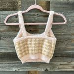 For Love & Lemons NWT  Cher Houndstooth Cropped Tank Sweater Size Small Photo 4