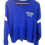 Abercrombie & Fitch Abercrombie waffle knit blue white size XL long sleeve Photo 0