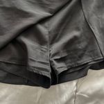 South Moon Under Black Satin Skort with Slit Photo 1