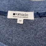LA Made  Velour Short Sleeve Crewneck‎ Sweatshirt Blue Size Medium Photo 4